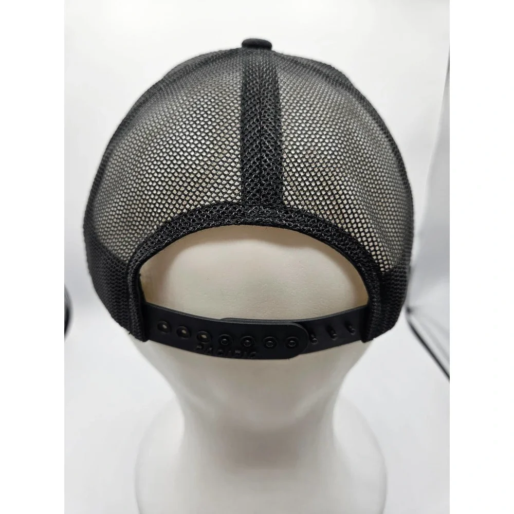Pacific Headwear 104C Trucjer Cap Gray Black Payler Mesh Back Snap‎ Back